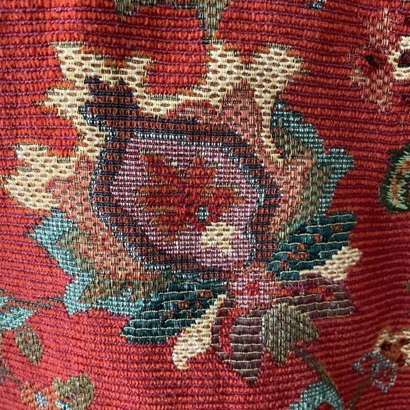 Chicos Design Tapestry Paisley Embroidered Corduroy Jacket- Floral Boho Size 1/S - Picture 9 of 13